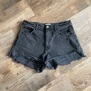 Abercrombie & Fitch Curve Love Black Denim Shorts